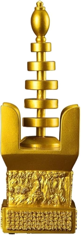 修縁堂】密教法具 宝篋印塔 仏教美術 弘法大師 真鍮製vajra29cm 修縁堂