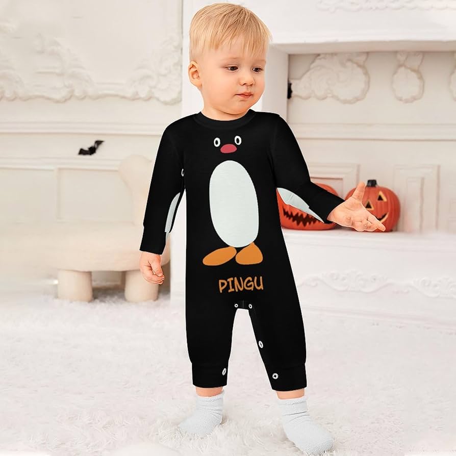 Amazon.co.jp: ロンパース ベビー服 ピングー キャラクター ペンギン