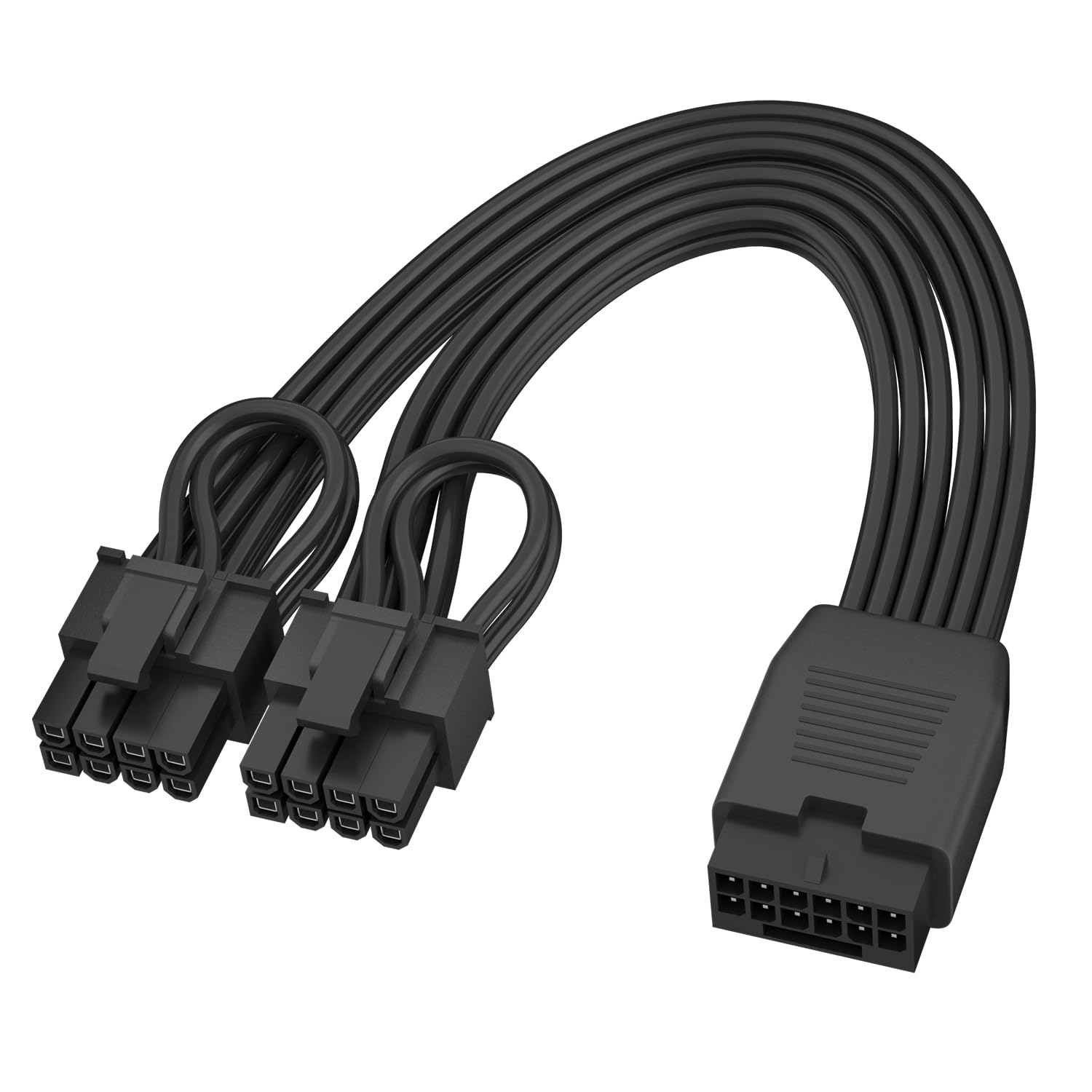 12VHPWR Cable Extension, 16 Pin12+4 Female to Dual PCIe 8 Pin6+2