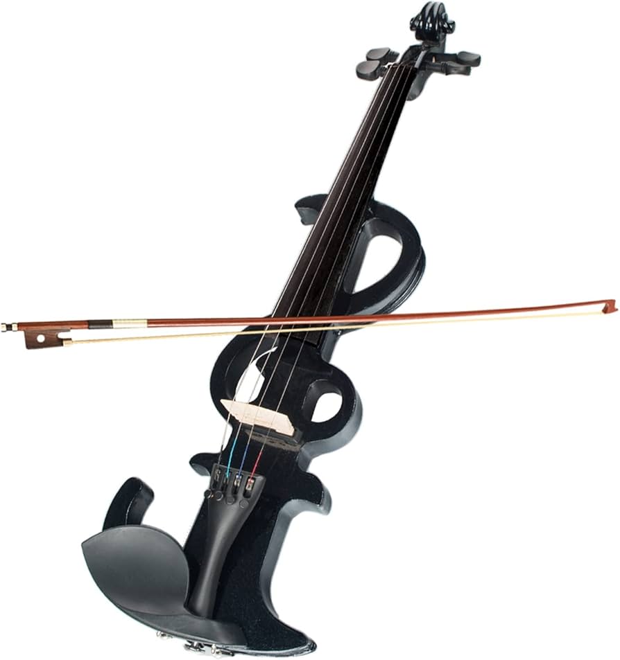 Amazon.co.jp: 黒エレクトリックバイオリン 4/4 フルサイズサイレント