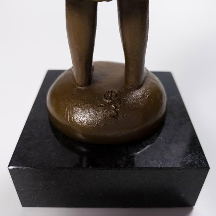 ブロンズ像 加藤豊作 花束を持つ少女 ヴィンテージ 刻印 彫刻 少女