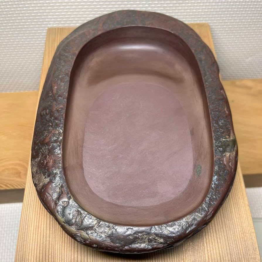 書道具二代目相馬羊堂作紅渓石硯C6296