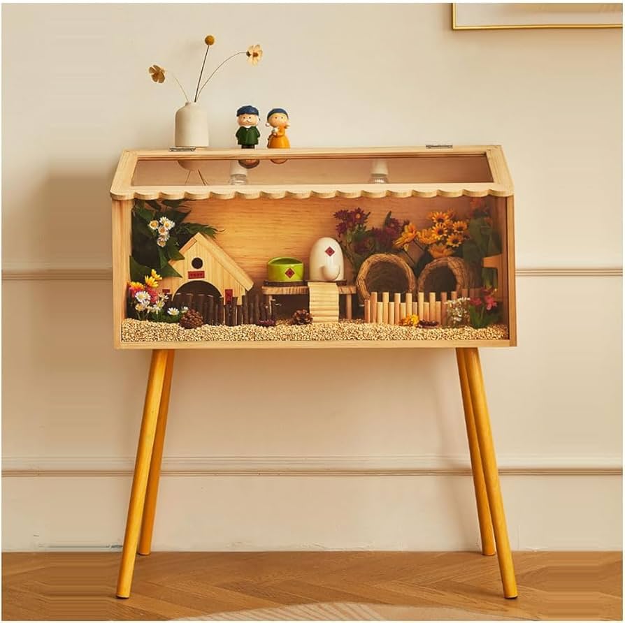 小動物/爬虫類用 ペットケージ Lサイズ 幅80cm 木製無垢材 2272 小動物