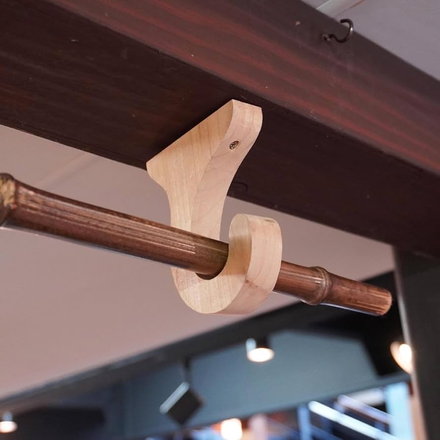 Amazon｜のれん受け フックタイプ 木製 【のれん掛け】【日本製