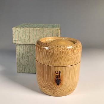 Amazon.co.jp: M127 棗 竹製 吐月峰柴屋寺 中棗 紙箱 茶道具