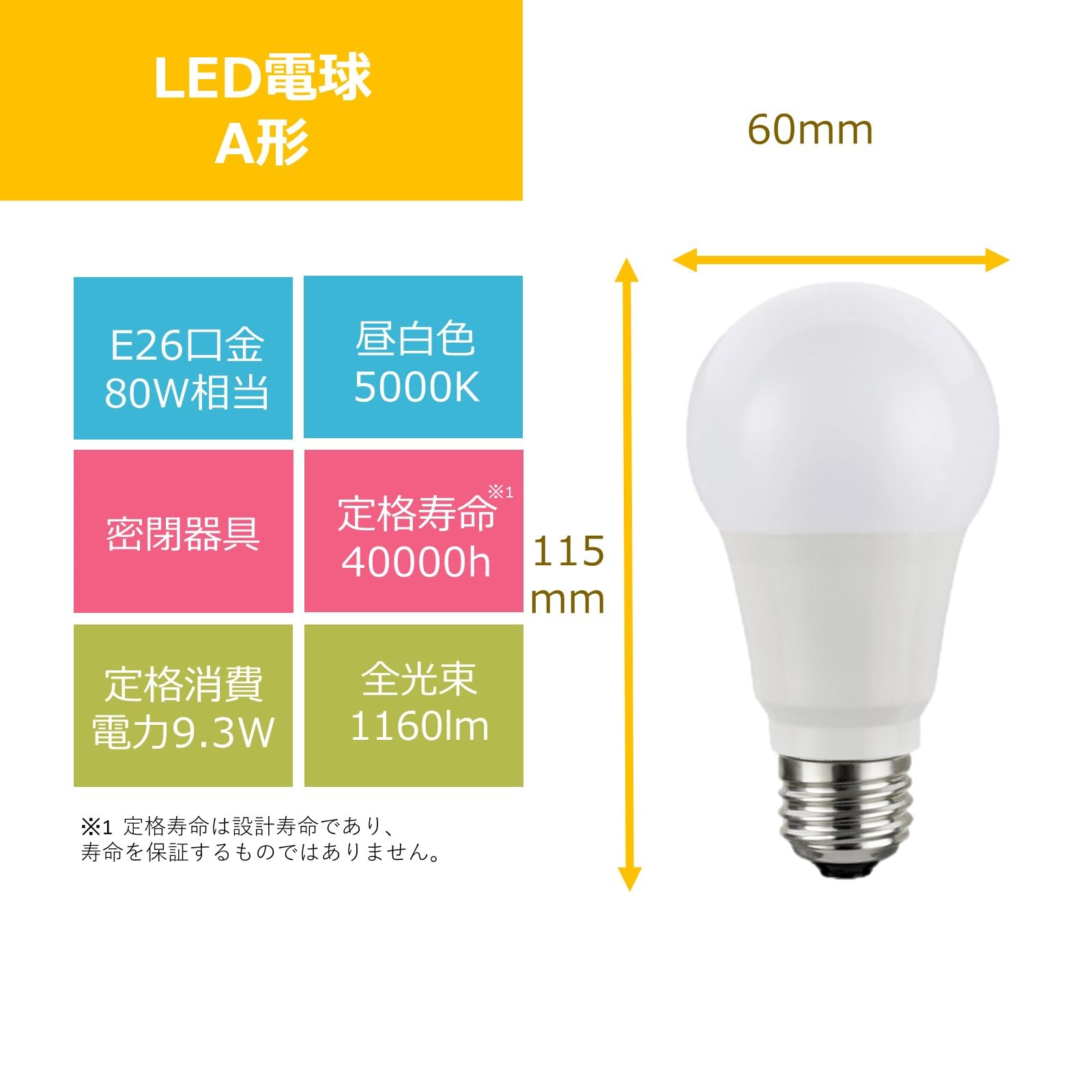 Amazon | TOSHIBA(東芝) LED電球 80W相当 全方向 昼白色 E26口金 1P