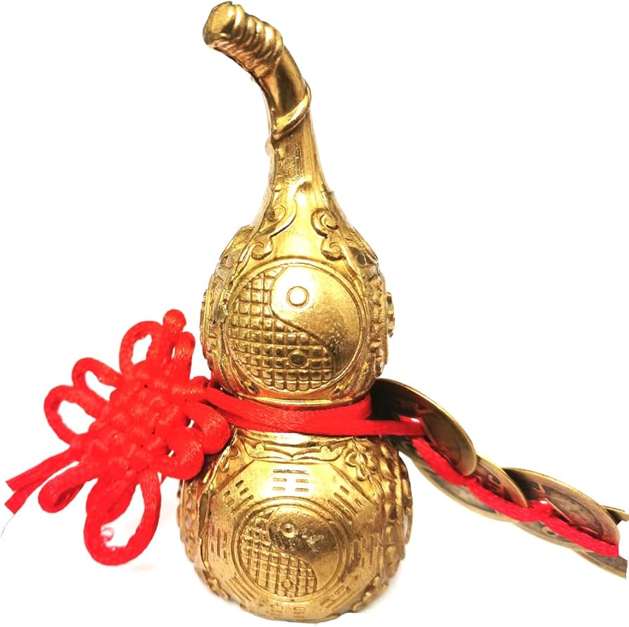 Amazon.co.jp: 風水置物 純銅瓢箪 五帝銭 グッズ ひょうたん 鎮宅 招財