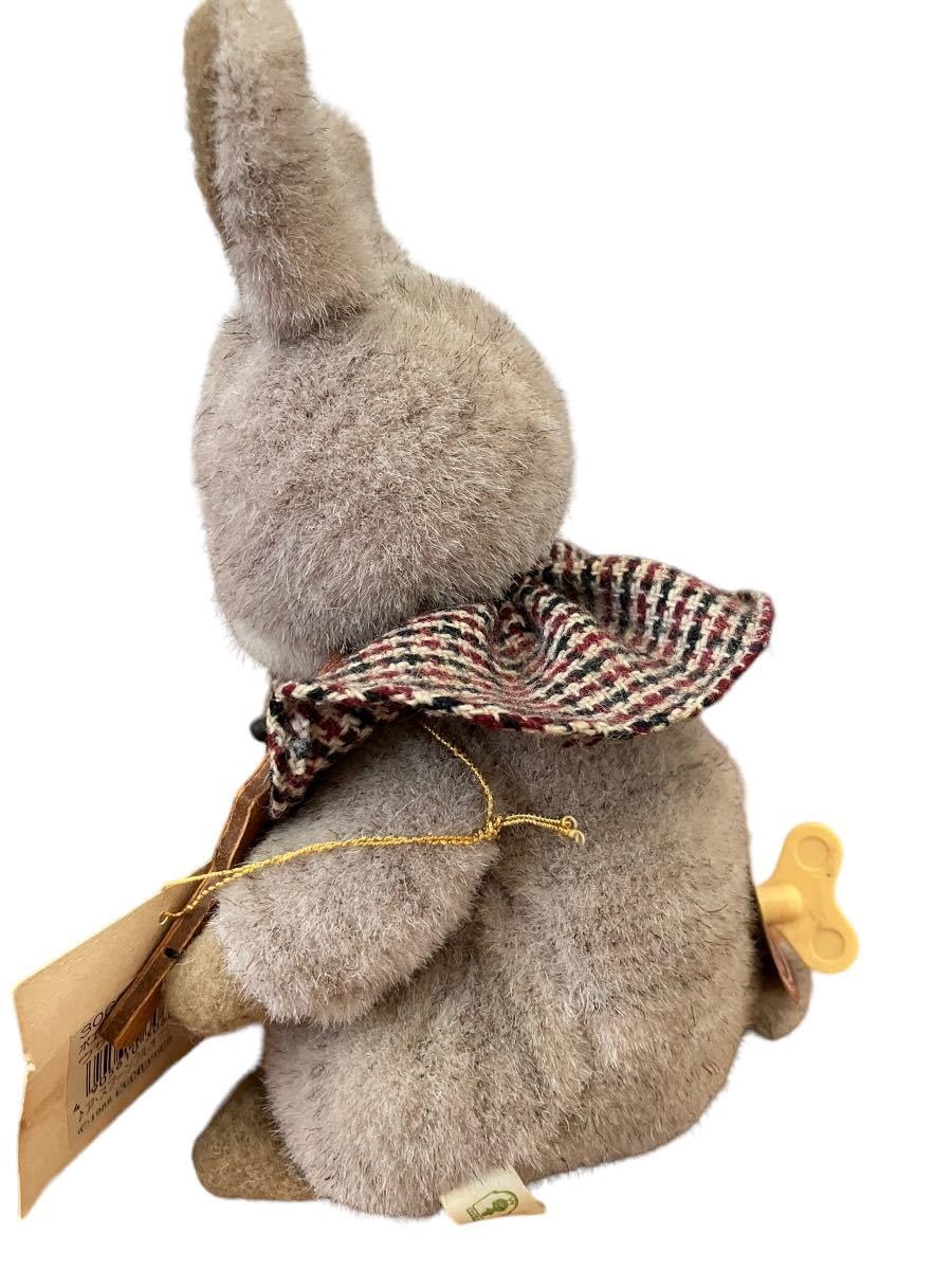 昭和レトロ【セキグチ】オルゴール 首振り うさぎ ぬいぐるみ ロッキン