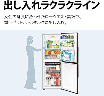 Amazon.co.jp: シャープ 冷蔵庫 幅56.0cm 280L 右開き SJ-PD28P-W