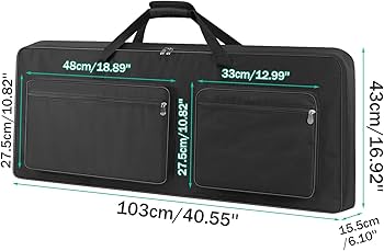 Amazon.com: XIDIHF 61 Key Piano Keyboard Case Bag 40.6''x6.1''x17