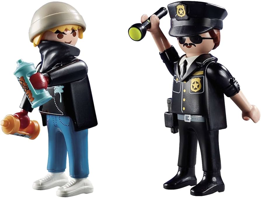 Amazon.com: Playmobil - DuoPack Policeman and Street Artist : Toys
