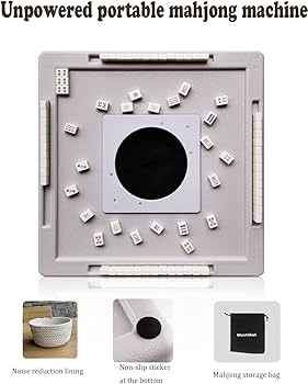 Amazon | 麻雀牌セット付き麻雀テーブル、ポータブル屋外卓上麻雀