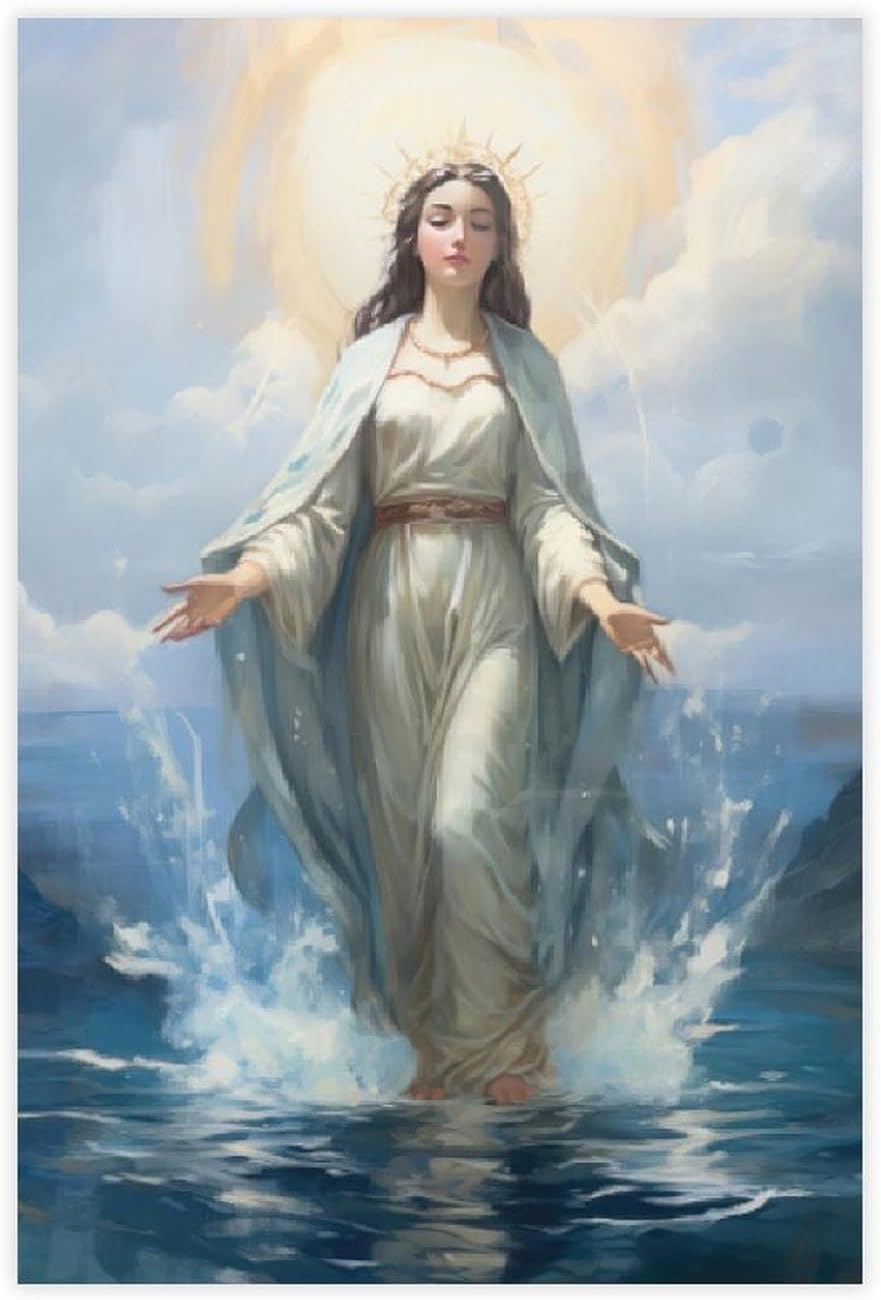 KERAXL マザーマリア ポスター ステラマリス プリント 海の星 聖母