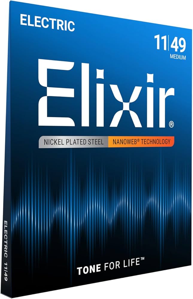 Amazon.co.jp: Elixir エリクサー エレキギター弦 NANOWEB Medium .011