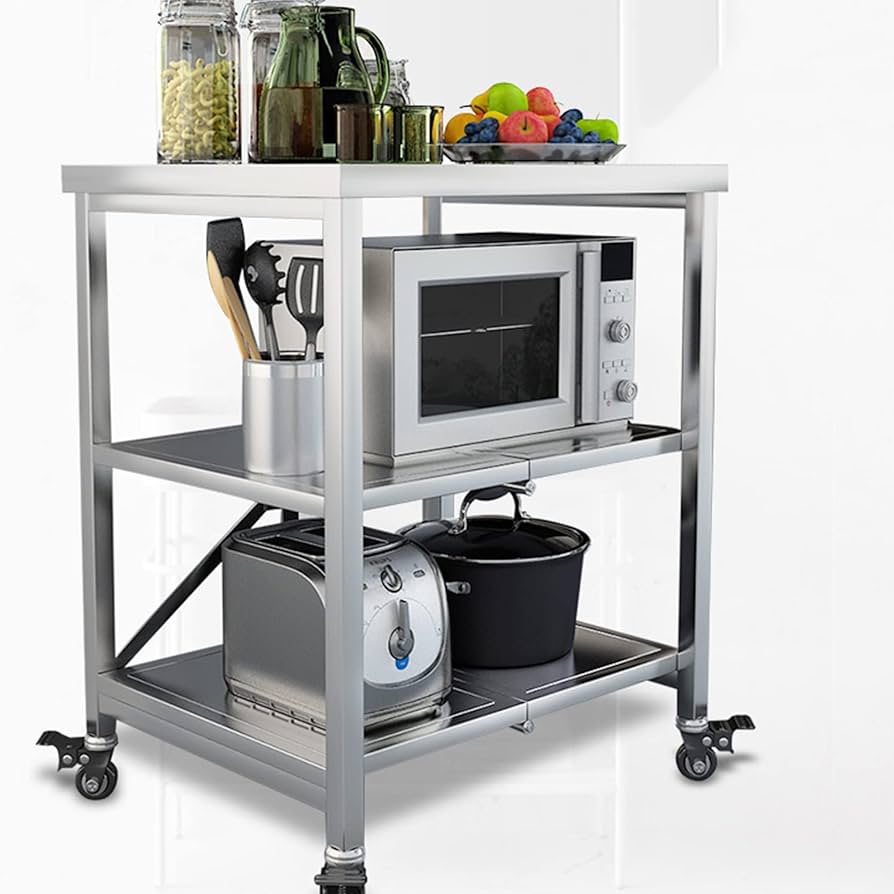 Amazon｜ステンレス ワゴン サイドワゴン折りたたみ式医療用カート理学