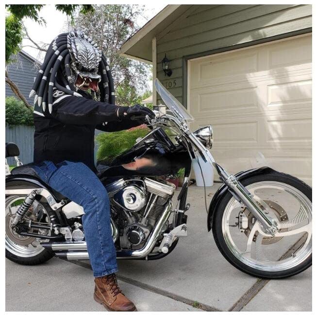 Amazon.co.jp: FFWIGS プレデターヘルメットオートバイヘルメット