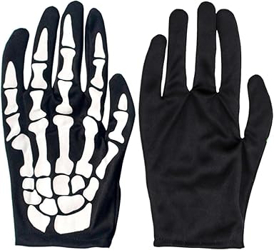 Amazon.com: Naichuo Skeleton Full Finger Gloves,Skull Bone Gloves