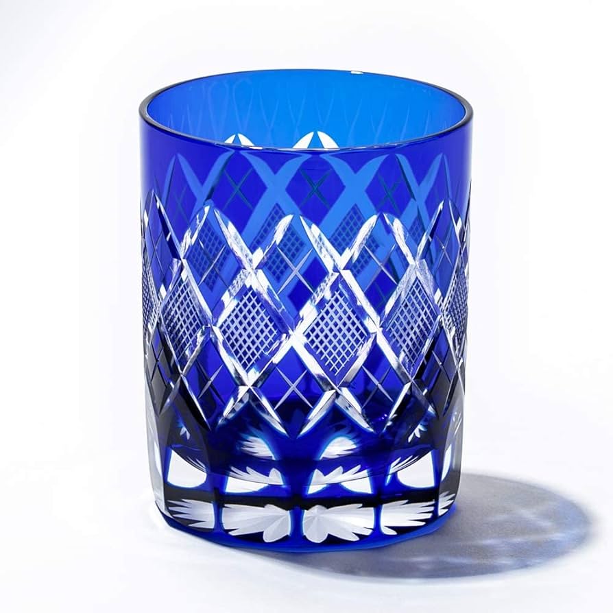 Amazon | 【 太武朗工房 公式 直販 】 江戸切子 矢来魚子紋 オールド