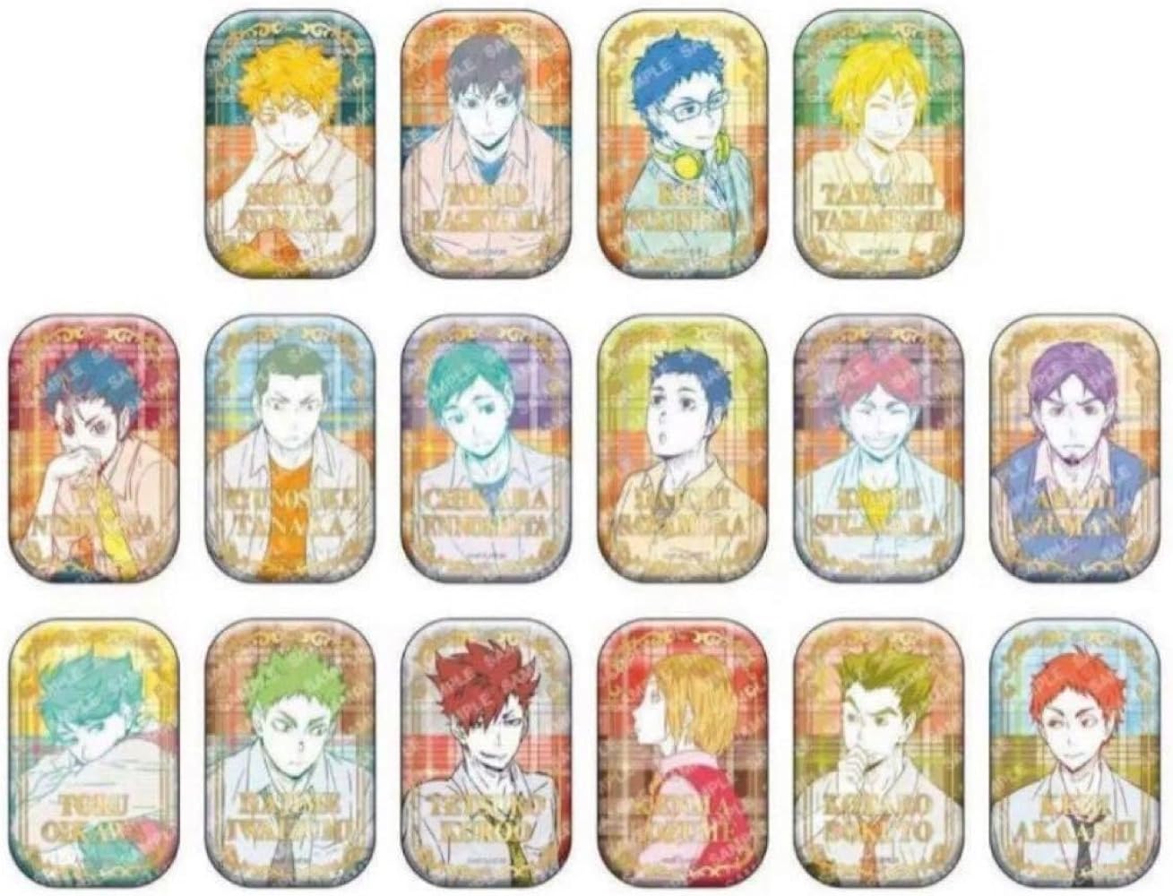 ハイキュー スクエア缶バッジ オフショット×カラー 第一弾・第二弾