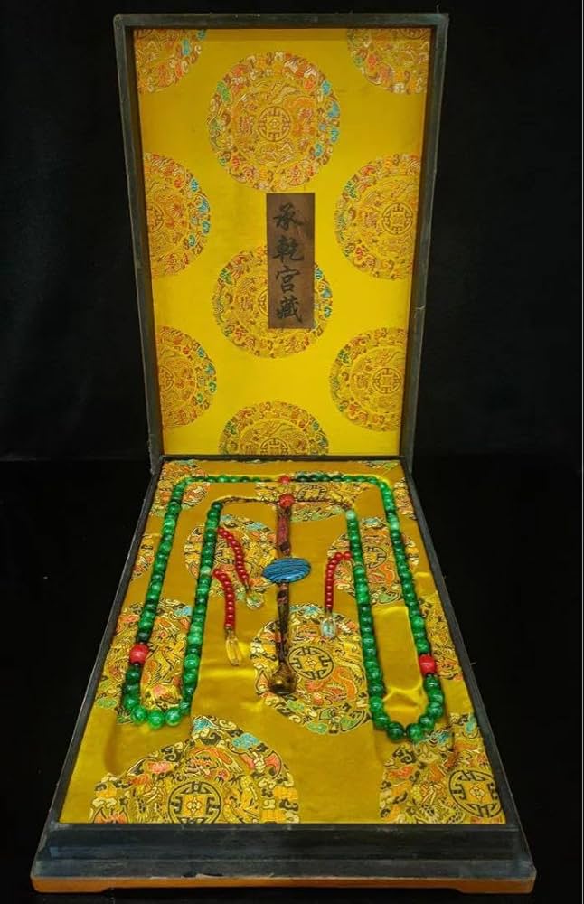 極上 中国美術 置物 唐物骨（皇帝皇后） 細密細工 天然素材 骨董