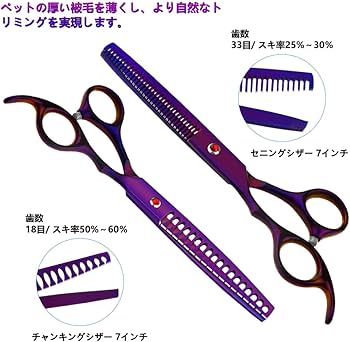 Amazon.co.jp: WMYCONGCONG 7インチ プロ トリミング シザー