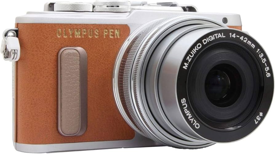 Amazon.com : OLYMPUS PEN E-PL8 14-42mm EZ lens kit [Brown