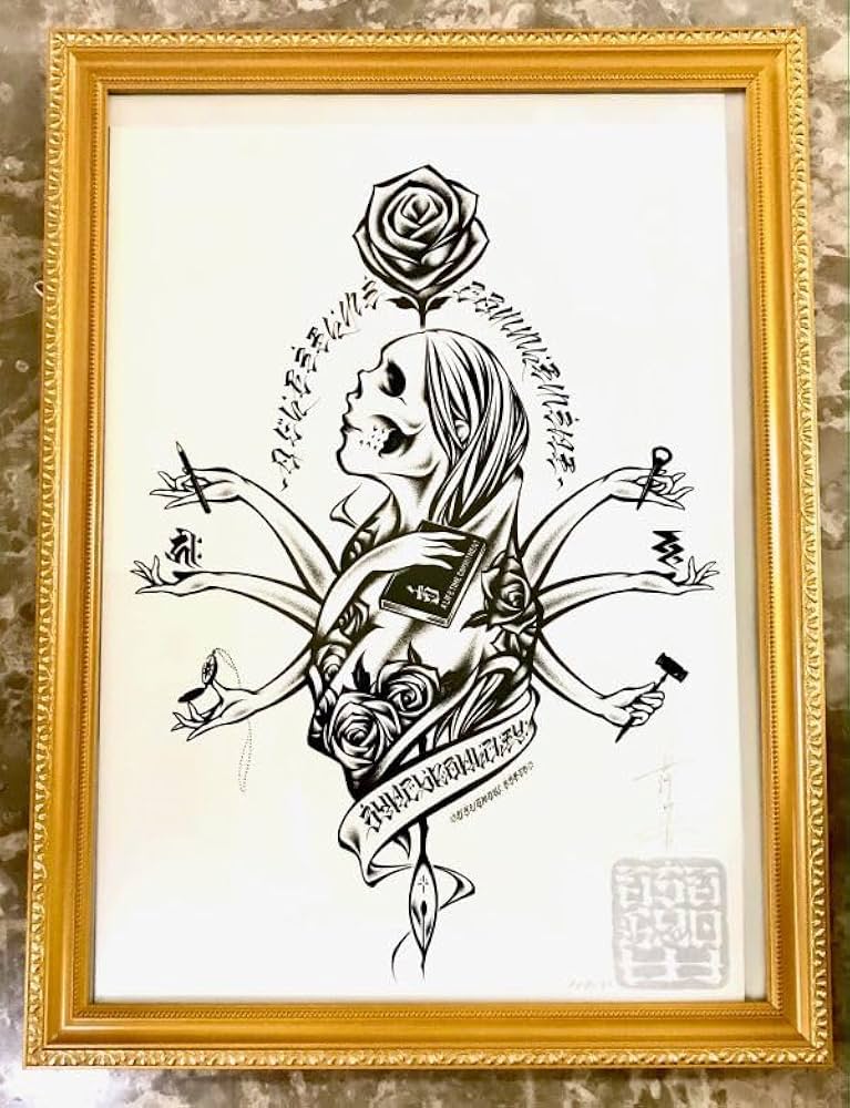 Amazon.co.jp: 注目USUGROW薄黒シルクスクリーンポスター直筆サイン と