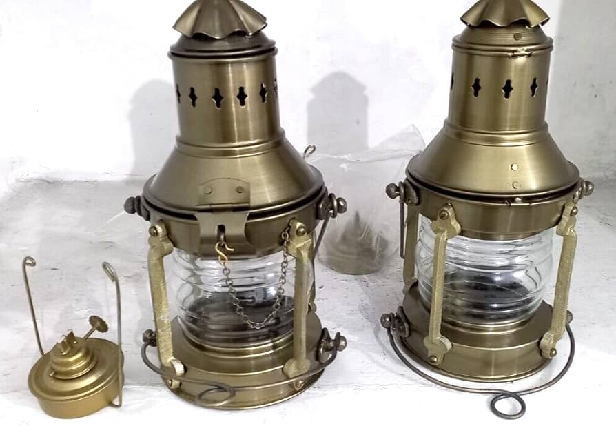 Amazon.com: ALFA NAUTICAL Vintage Iron Oil Lamp Maritime Ship