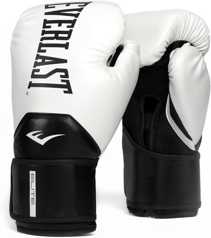 Amazon | Everlast Elite 2 Boxing Gloves (White/Black, 16oz