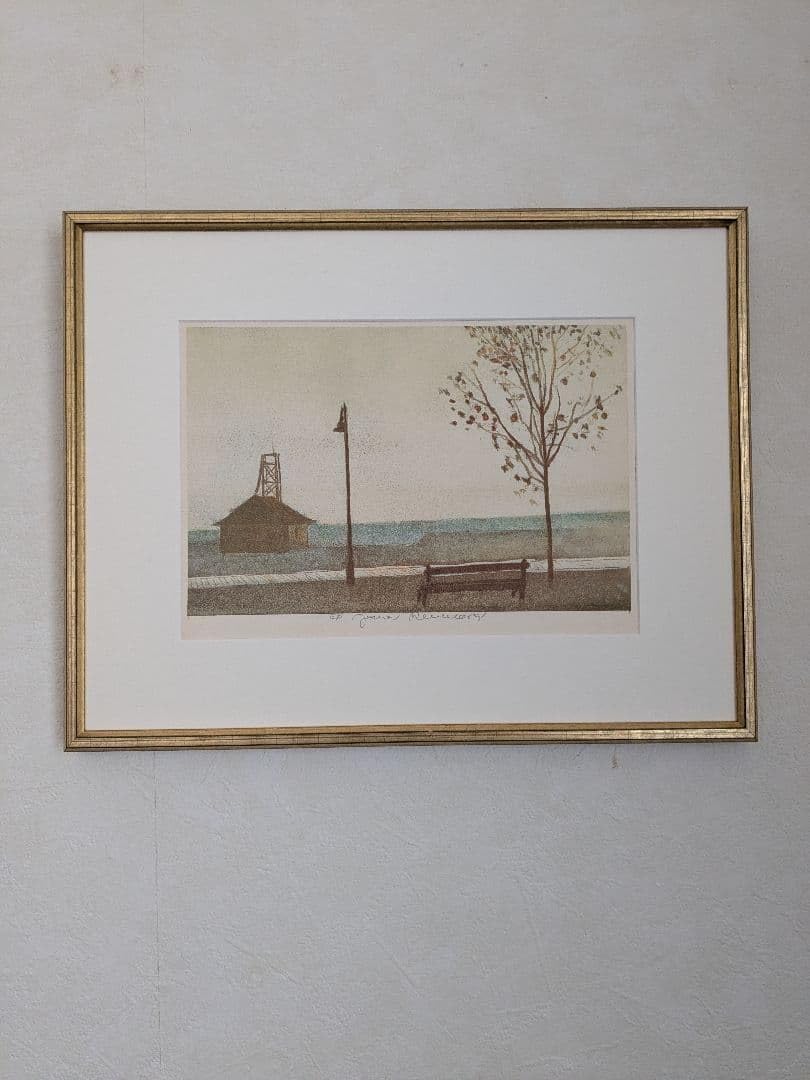 真作保証 田島征三『停電』木版画 直筆サイン入り ED 1/10 額装