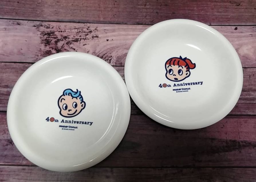 Amazon.co.jp: ミスタードーナツ40周年 アニバーサリー プレート 2枚