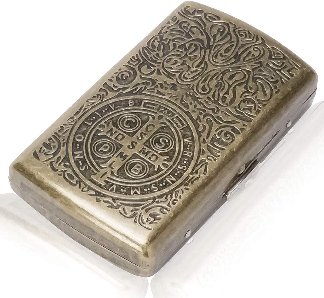 Amazon.co.jp: Nash 手巻き タバコ ケース 12本 収納 真鍮 クロス