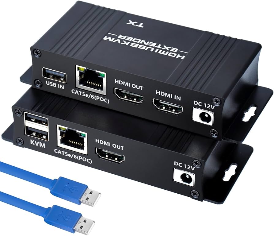Amazon.com: BAISHUN 164ft HDMI KVM USB Extender, HDMI to RJ45 Over