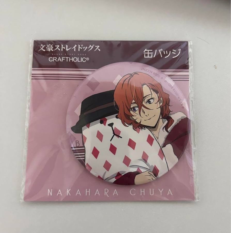 クラフトホリック 中也 太宰 文豪ストレイドッグス 缶バッジ アクリル