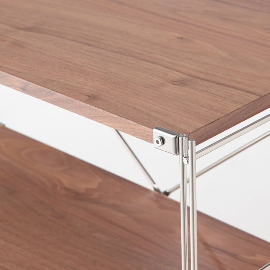 Amazon｜無印良品 ステンレスユニットシェルフ ウォールナット材棚