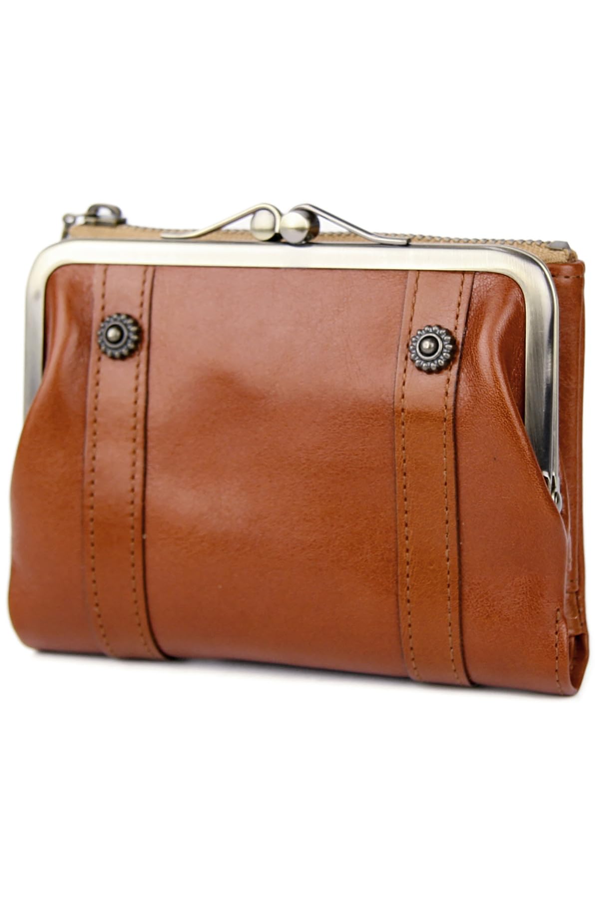 Amazon | [ダコタ] がま口 二つ折り財布 本革 リードクラシック