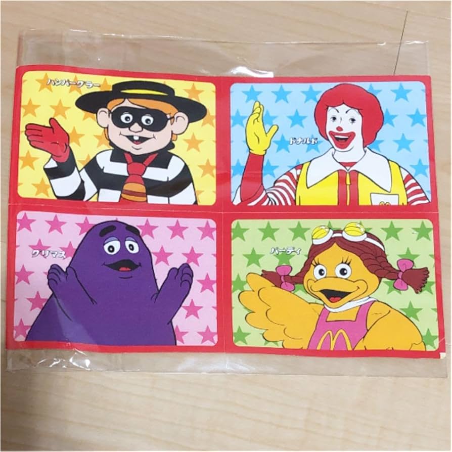 Amazon.co.jp: マクドナルド ステッカー シール ドナルド ハンバーグ