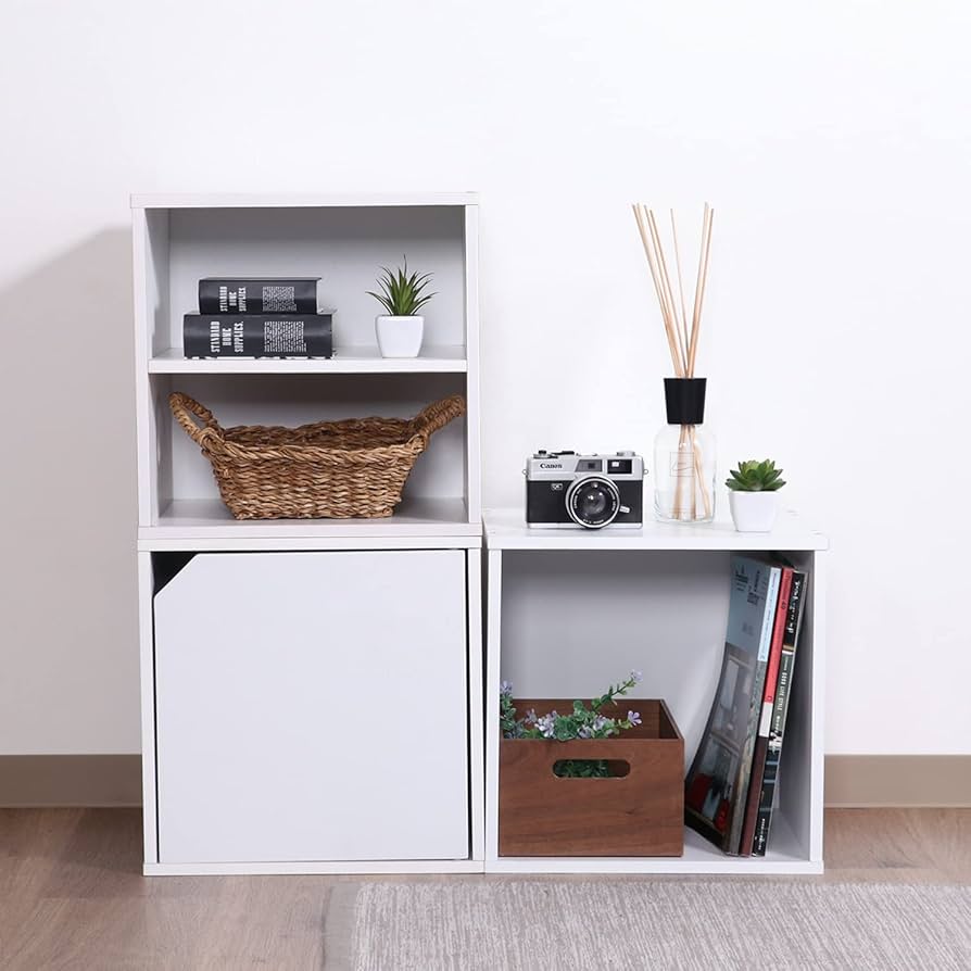 Amazon.co.jp: 不二貿易(Fujiboeki) キューブボックス 2段 幅34.5×奥行