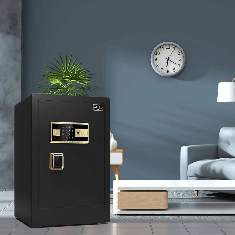Amazon.co.jp: YIY Rock-Solid 防犯金庫 指紋金庫 生物測定の安全な