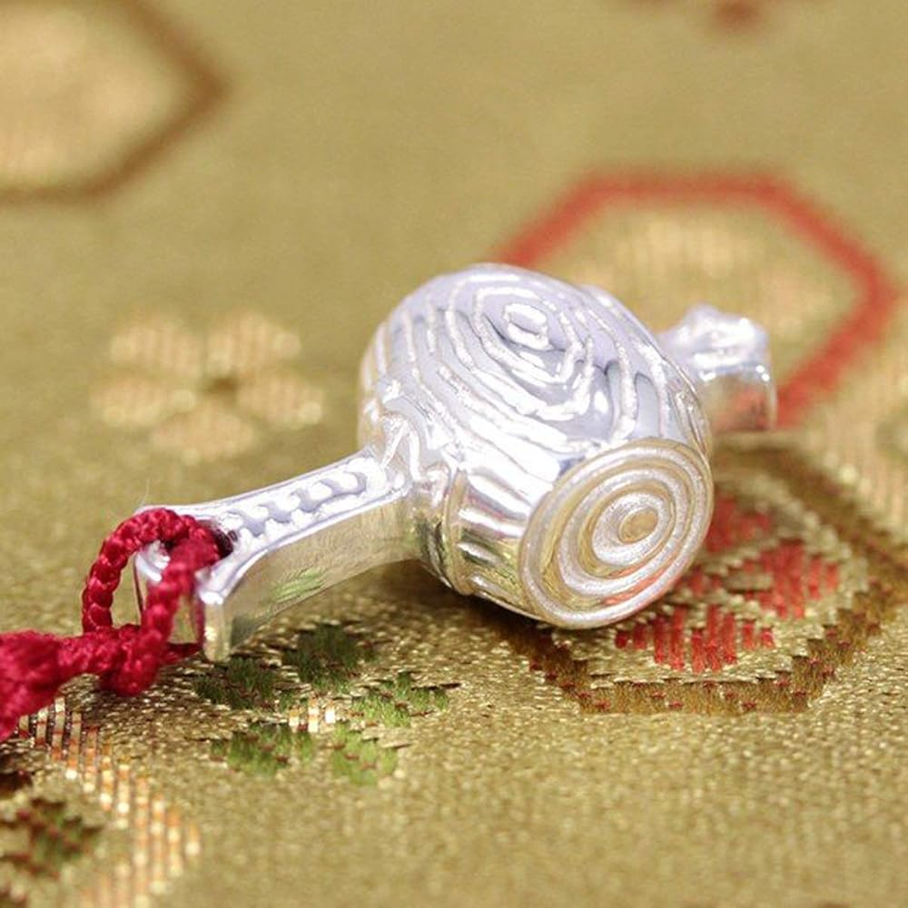 Amazon.co.jp: [梅都工房] 根付 銀製 打ち出の小槌 こづち 作品 : 家電