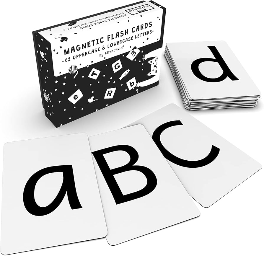 Amazon.com: Attractivia Magnetic Big Alphabet ABC Flash Cards - 52