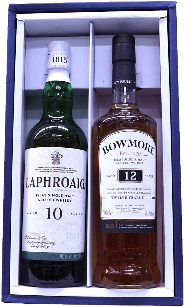 Amazon.co.jp: 飲み比べアイラモルト2本セット ラフロイグ10年 40度