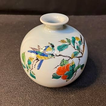 九谷焼 花瓶 日本伝統工芸品 日本の伝統工芸品【九谷焼】6号花瓶 春秋