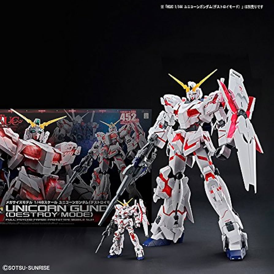 Amazon.com: BANDAI Hobby Mega Size 1/48 Unicorn Gundam [Destroy