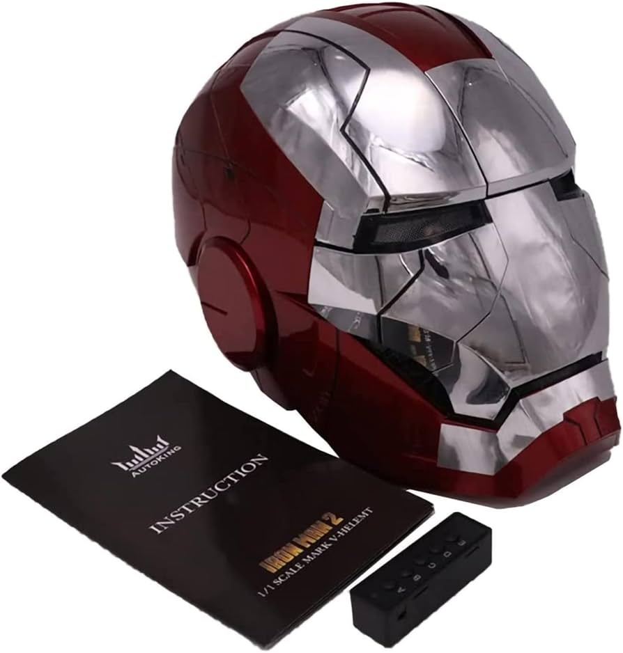 Amazon.co.jp: AUTOKING Iron Man MK5電動ヘルメット、マルチピース