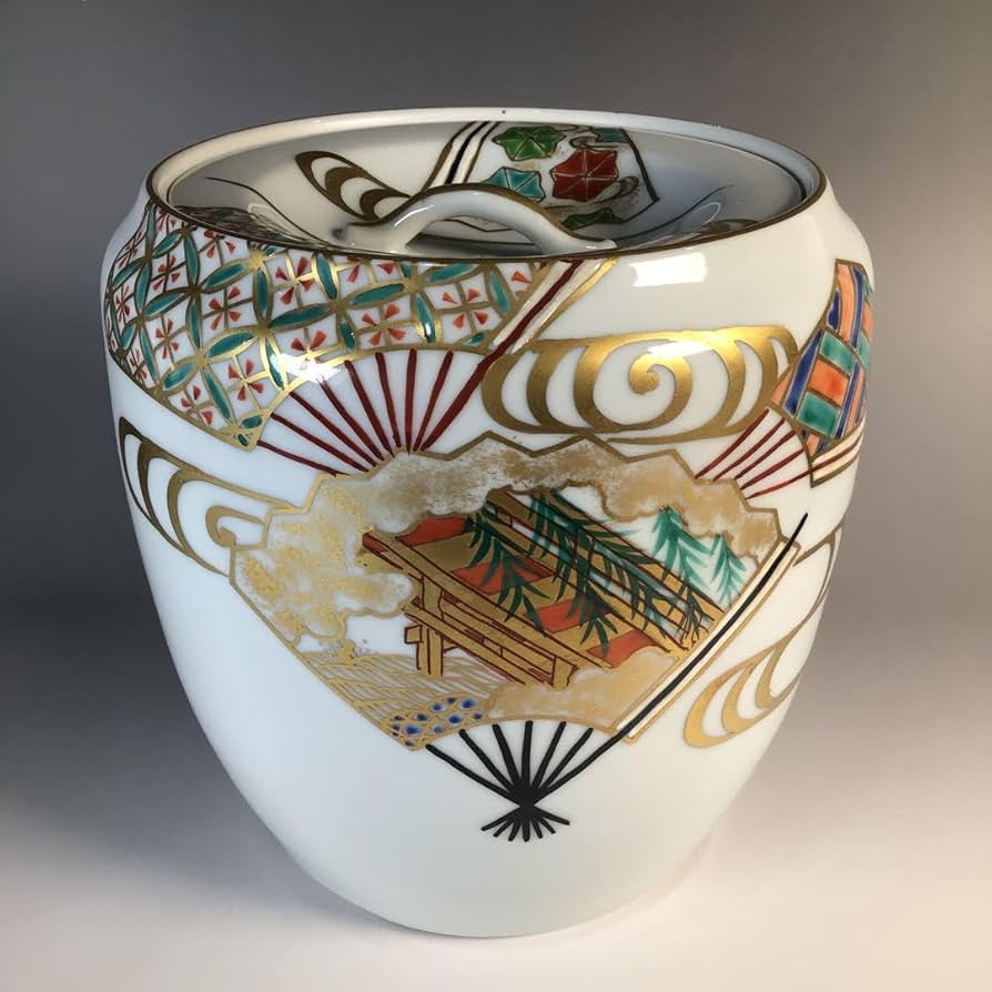 E964 送料無料唐銅皆具建水尺立水指茶道具蓋置 共箱口糸目