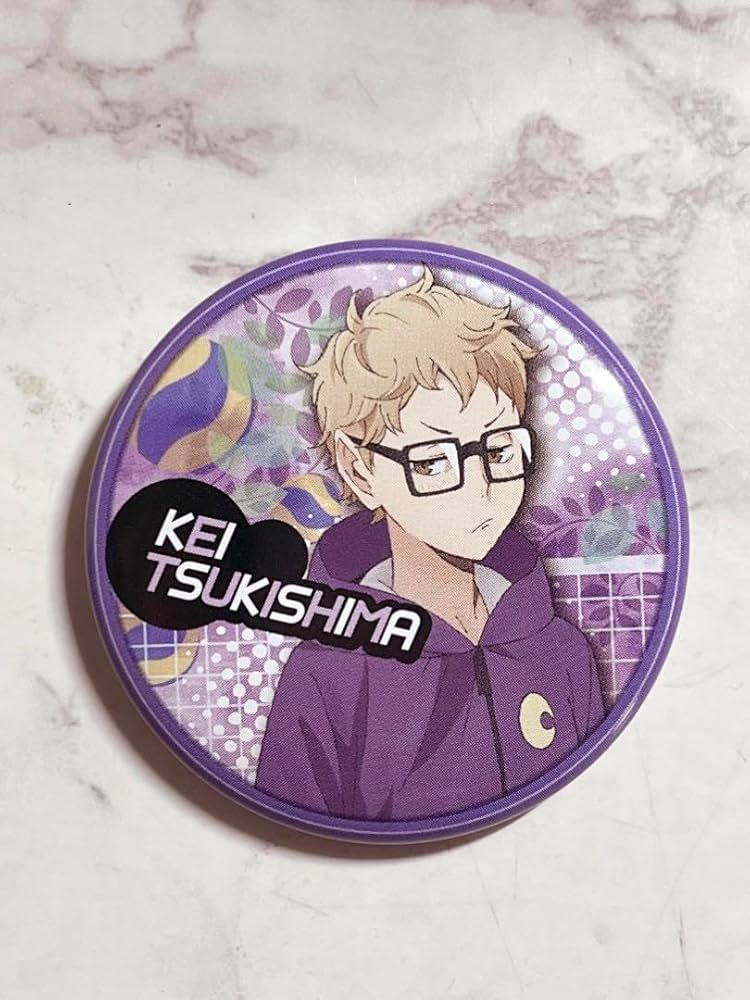 ハイキュー アニメデッキ ホログラム缶バッジ 紙飛行機 孤爪研磨 30点