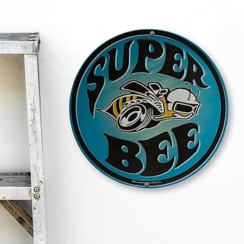 Amazon.co.jp: メタルサイン 「SUPER BEE」（ラウンド） ／ダッジ