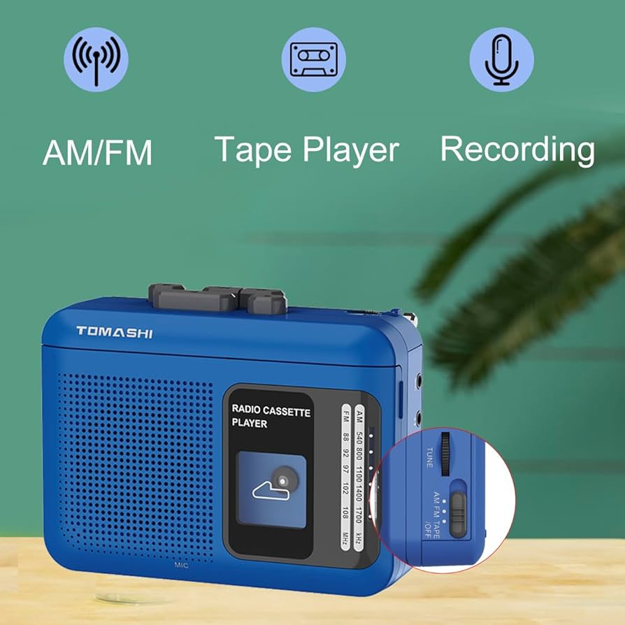 Amazon.com: Portable Cassette Player Recorder with AM/FM Radio