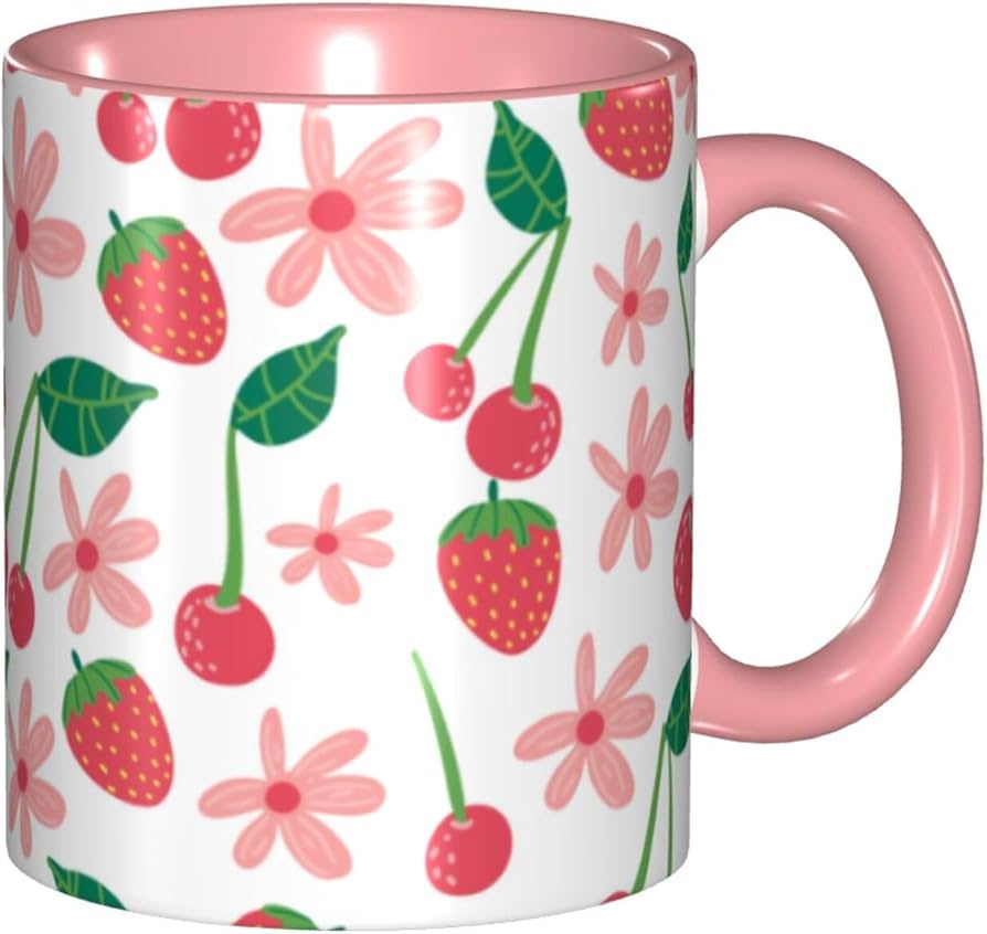 Amazon.co.jp: いちご柄 苺柄 イチゴ柄 グッズ マグカップ おもしろ